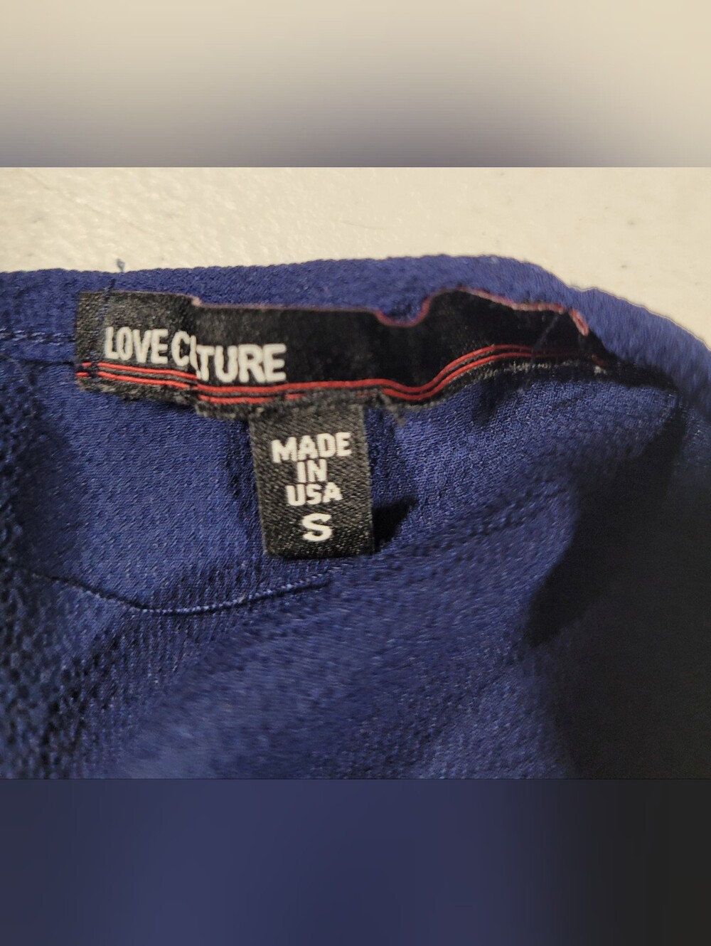 Love Culture Royal Blue Sleeveless Keyhole Tank - Picture 2 of 3